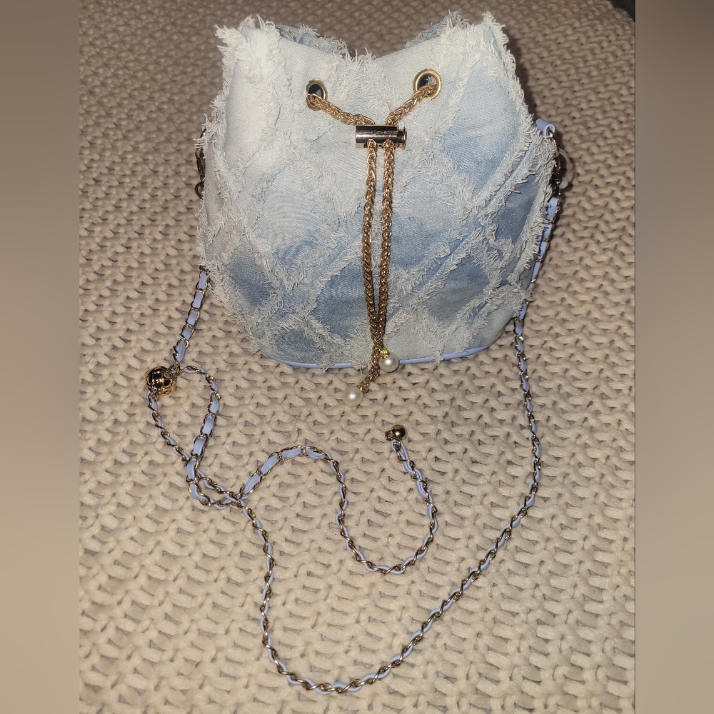 Blue Denim Bucket Bag NWOT